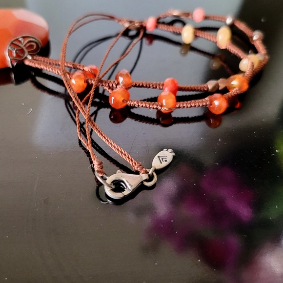 Silpada Orange "Moroccan Sunset" Necklace 18" - Picture 4 of 6